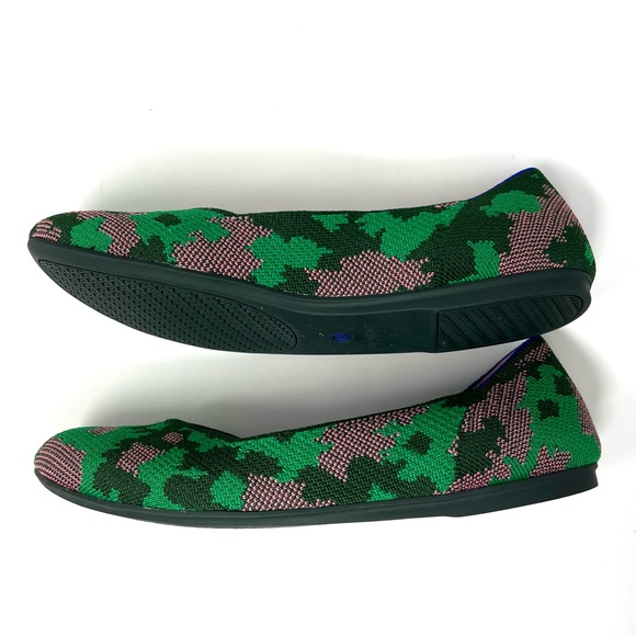 Rothy’s “The Flat” Botanicamo Green Slip On Ballet Flats Size 8 - Picture 5 of 9